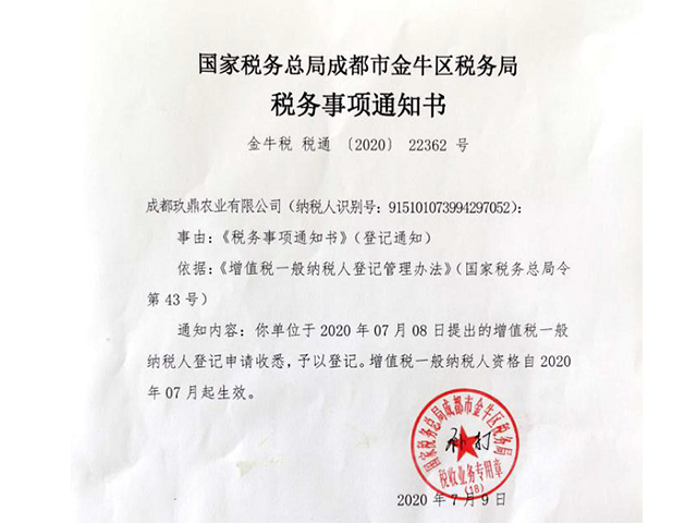 一般纳税人资格认定